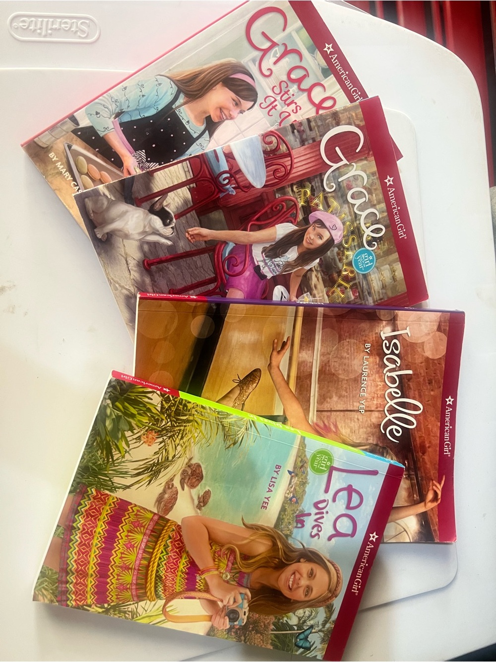 American Girl Book Bundle with Pink, Teal and Red Covers